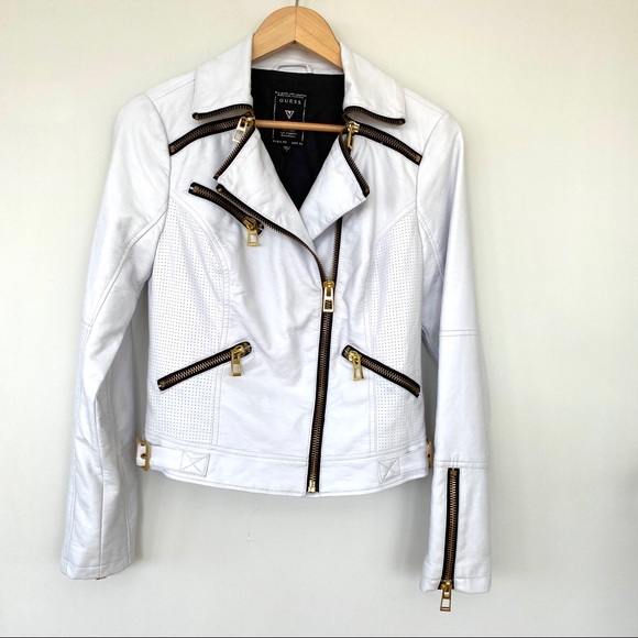 Guess Jackets & Blazers - Guess faux leather moto jacket